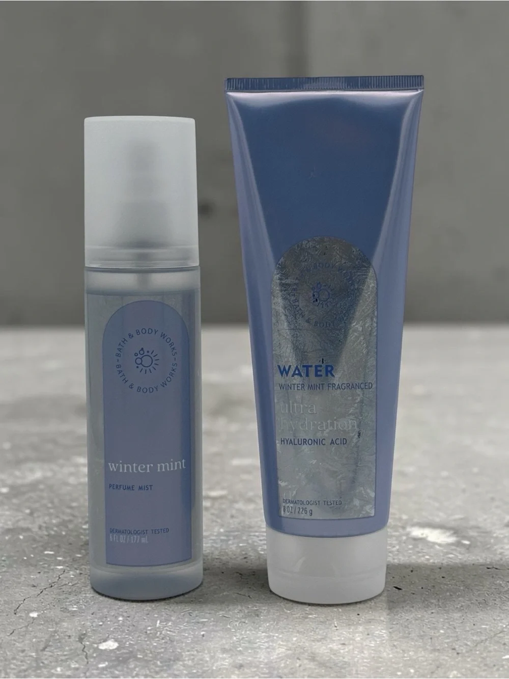Bath & Body Works Water Winter Mint Ultra Hydration Body Care Gift Set NWT